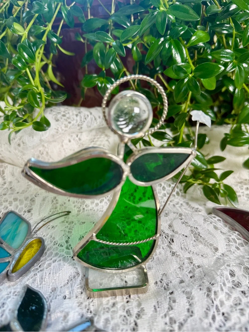 Stained Glass Hanging Ornaments - Assorted Colors